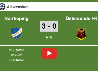 Norrköping srushes Östersunds FK 3-0 showing huge dominance. HIGHLIGHT