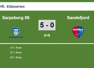 Sarpsborg 08 obliterates Sandefjord 5-0 showing huge dominance