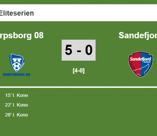 Sarpsborg 08 obliterates Sandefjord 5-0 showing huge dominance