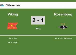 Viking recovers a 0-1 deficit to defeat Rosenborg 2-1
