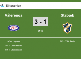 Vålerenga tops Stabæk 3-1