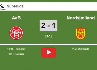 AaB recovers a 0-1 deficit to best Nordsjælland 2-1. HIGHLIGHT