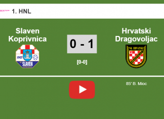 Hrvatski Dragovoljac beats Slaven Koprivnica 1-0 with a late goal scored by B. Mioc. HIGHLIGHT