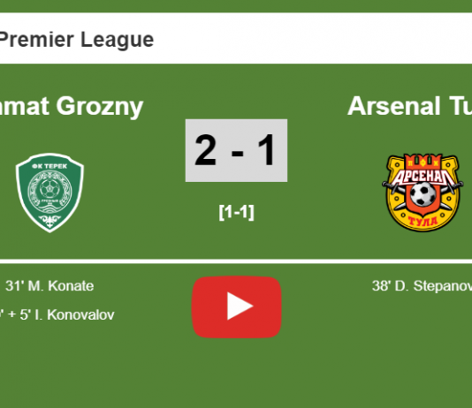 Akhmat Grozny grabs a 2-1 win against Arsenal Tula 2-1. HIGHLIGHT