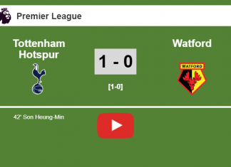 Tottenham Hotspur overcomes Watford 1-0 with a goal scored by Son Heung-Min. HIGHLIGHT