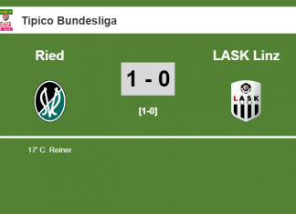 Ried conquers LASK Linz 1-0 with a goal scored by C. Reiner