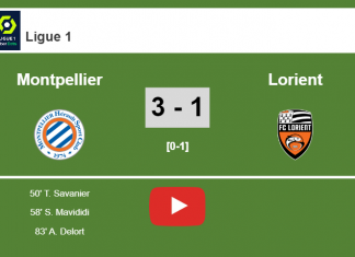 Montpellier beats Lorient after recovering from a 0-1 deficit. HIGHLIGHT