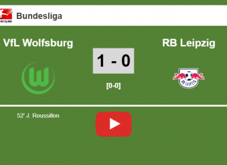 VfL Wolfsburg overcomes RB Leipzig 1-0 with a goal scored by J. Roussillon. HIGHLIGHT