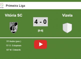 Vitória SC [demolishes] Vizela 4-0 [after playing a great match]. HIGHLIGHT