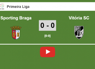 Sporting Braga draw 0-0 with Vitória SC on Sunday. HIGHLIGHT