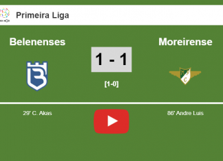 Moreirense grabs a draw against Belenenses. HIGHLIGHT