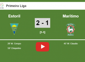Estoril beats Marítimo 2-1. HIGHLIGHT