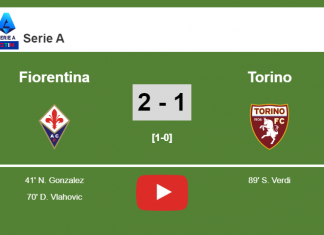 Fiorentina clutches a 2-1 win against Torino 2-1. HIGHLIGHT