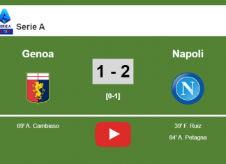 Napoli overcomes Genoa 2-1. HIGHLIGHT