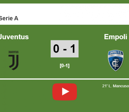Empoli defeats Juventus 1-0 with a goal scored by L. Mancuso. HIGHLIGHT