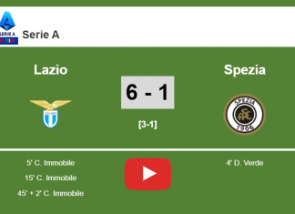 Lazio demolishes Spezia 6-1 with a superb match. HIGHLIGHT
