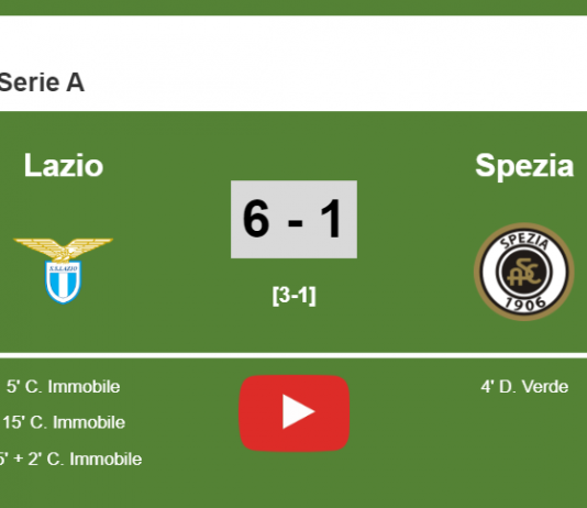 Lazio demolishes Spezia 6-1 with a superb match. HIGHLIGHT