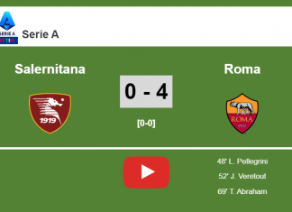 Roma conquers Salernitana 4-0 with 3 goals from L. Pellegrini. HIGHLIGHT