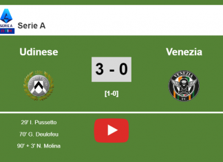 Udinese estinguishes Venezia 3-0 [after playing a great match]. HIGHLIGHT