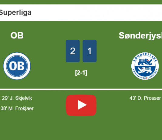 OB tops SønderjyskE 2-1. HIGHLIGHTS