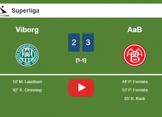 AaB tops Viborg 3-2. HIGHLIGHT