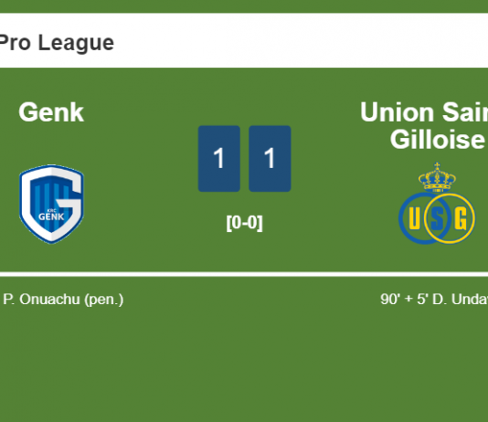 Union Saint-Gilloise steals a draw against Genk