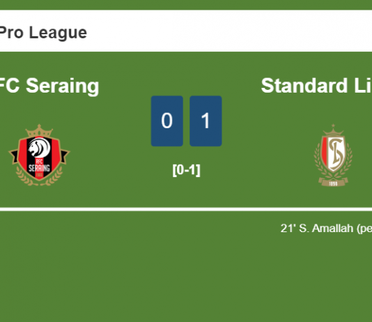 Standard Liège prevails over RFC Seraing 1-0 with a goal scored by S. Amallah
