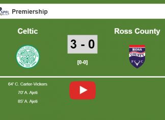 Celtic liquidates Ross County 3-0 after playing a fantastic match. HIGHLIGHT
