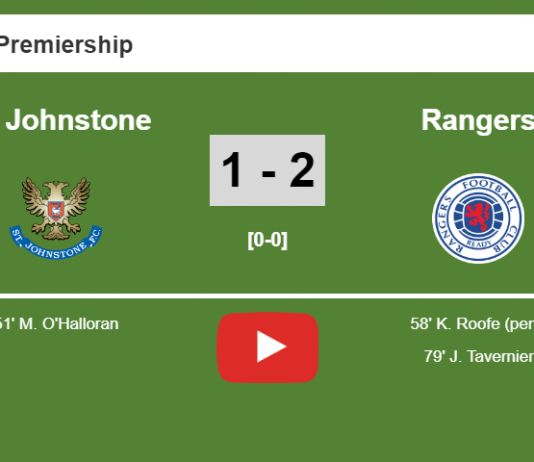 Rangers recovers a 0-1 deficit to prevail over St. Johnstone 2-1. HIGHLIGHT