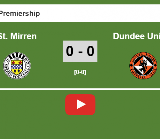St. Mirren draw 0-0 with Dundee United on Saturday. HIGHLIGHT