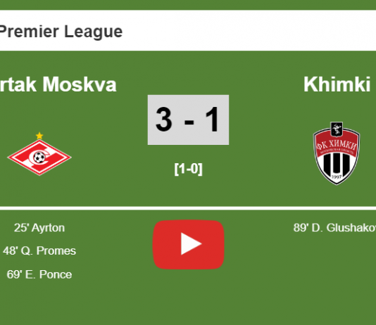 Spartak Moskva tops Khimki 3-1. HIGHLIGHT