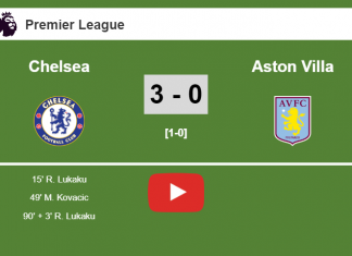 Chelsea obliterates Aston Villa 3-0 with a superb match. HIGHLIGHT