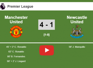 Manchester United destroys Newcastle United 4-1 after playing a great match. HIGHLIGHT