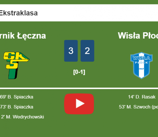 Górnik Łęczna overcomes Wisła Płock after recovering from a 1-2 deficit. HIGHLIGHTS