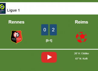 Reims tops Rennes 2-0 on Sunday. HIGHLIGHT