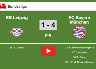 FC Bayern München overcomes RB Leipzig 4-1. HIGHLIGHT