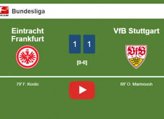 VfB Stuttgart steals a draw against Eintracht Frankfurt. HIGHLIGHTS VfB Stuttgart clutches a draw against Eintracht Frankfurt. HIGHLIGHT
