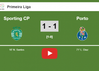 Sporting CP and Porto draw 1-1 on Saturday. HIGHLIGHT