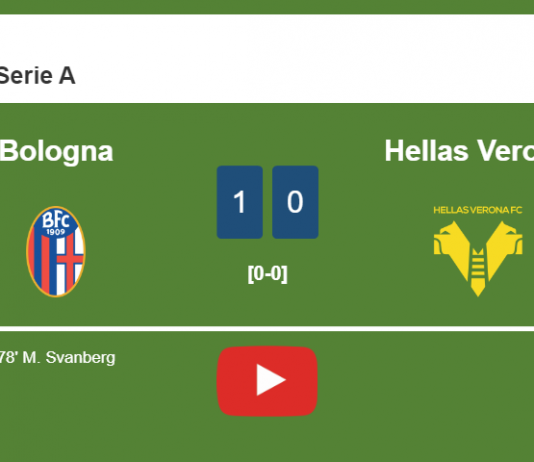 Bologna overcomes Hellas Verona 1-0 with a goal scored by M. Svanberg. HIGHLIGHTS