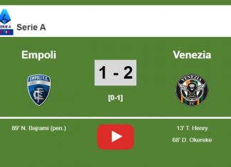 Venezia snatches a 2-1 win against Empoli 2-1. HIGHLIGHT