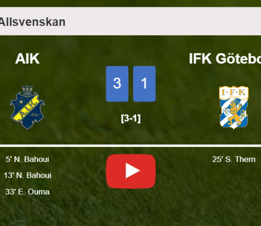 AIK conquers IFK Göteborg 3-1. HIGHLIGHTS
