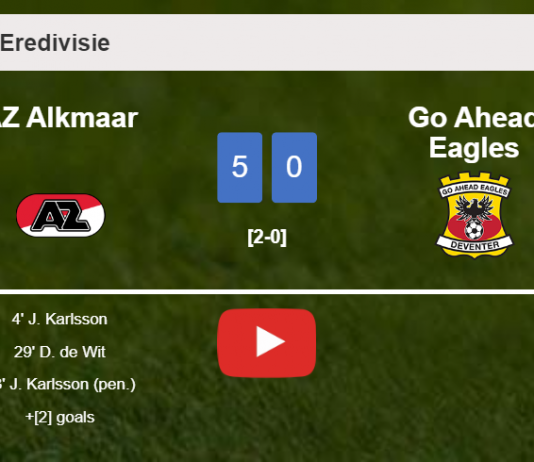 AZ Alkmaar crushes Go Ahead Eagles 5-0 with an outstanding performance. HIGHLIGHTS