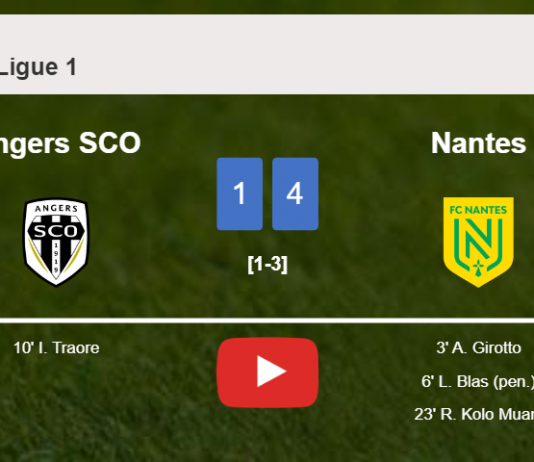 Nantes overcomes Angers SCO 4-1. HIGHLIGHTS