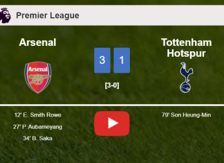 Arsenal prevails over Tottenham Hotspur 3-1. HIGHLIGHTS
