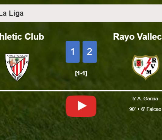 Rayo Vallecano grabs a 2-1 win against Athletic Club 2-1. HIGHLIGHTS