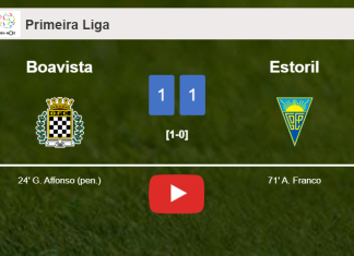 Boavista and Estoril draw 1-1 on Monday. HIGHLIGHTS