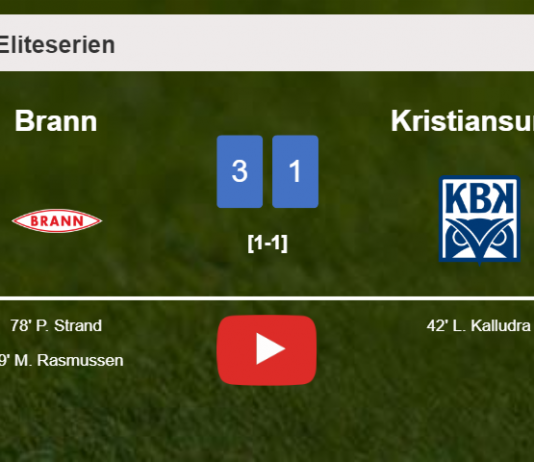 Brann beats Kristiansund 3-1. HIGHLIGHTS