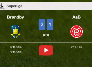 Brøndby recovers a 0-1 deficit to defeat AaB 2-1. HIGHLIGHTS