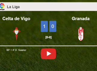 Celta de Vigo beats Granada 1-0 with a late goal scored by D. Suarez. HIGHLIGHTS