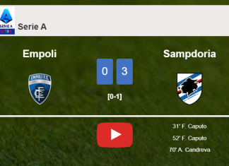 Sampdoria conquers Empoli 3-0. HIGHLIGHTS